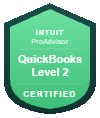 Intuit ProAdvisor QuickBooks Level 2 Certified certification badge